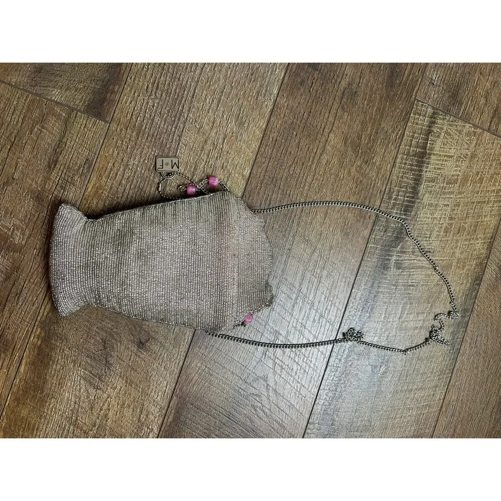 Mary Frances beaded strawberry milkshake purse